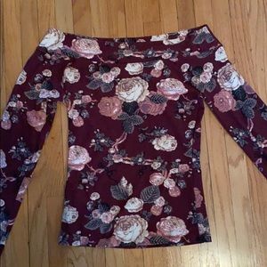 Aeropostale long sleeve off the shoulder top